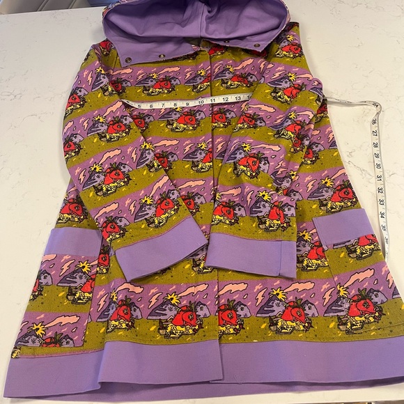 Nooworks Jackets & Blazers - 🍓 NWOT!! 🍓 Nooworks Purple and Red strawberry motif Hooded Jacket